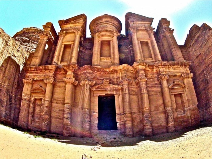 the Monastery of Petra, Jordan